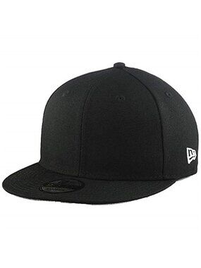 Snapback Hat Adjustable Structured Flat Brim Cap Polyester Classic Fit